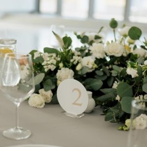 Akrylové okrúhle biele