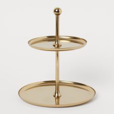 Zlatá etažérka 2-poschodová Gula