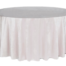 Sivo-ružový zamatový obrus - okrúhly