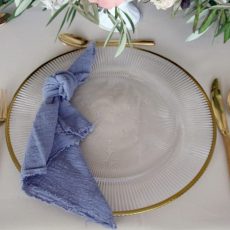 Tmavomodrý gázovinový príručník