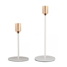 Bielo-zlatý set svietnikov