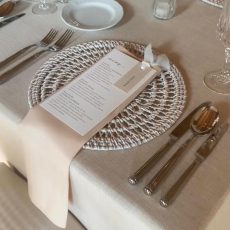 Ľanový béžový obrus - hranatý malý