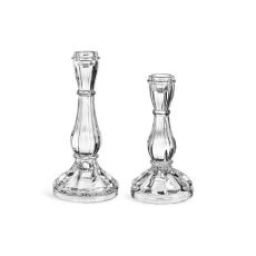 Set sklenených svietnikov