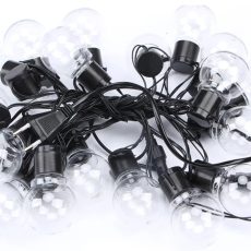 Svetelná reťaz čierna so žiarovkami