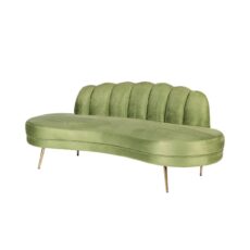 Zelená zamatová sedačka