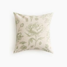 Ľanový vankúš kvetinový